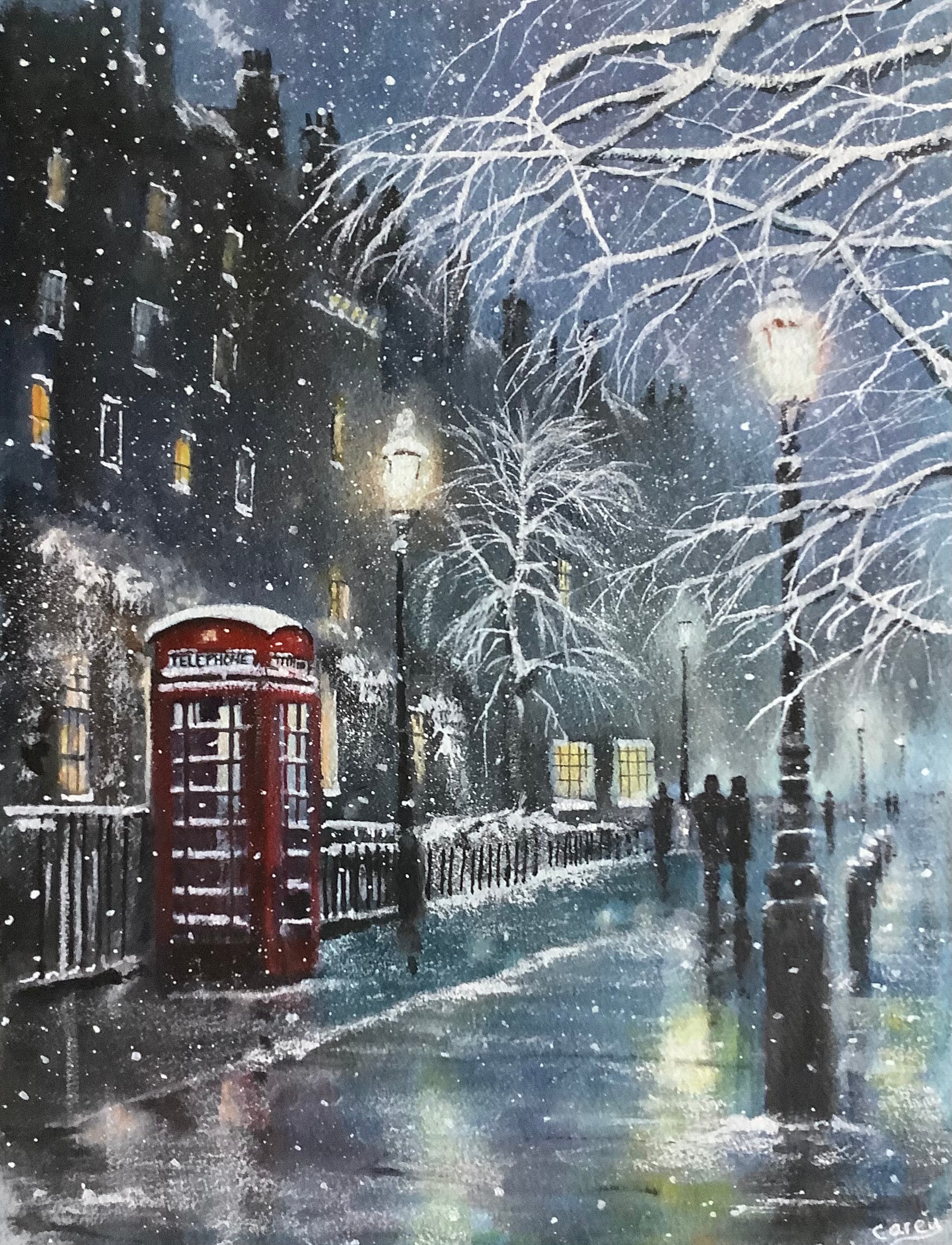 Winter city scene