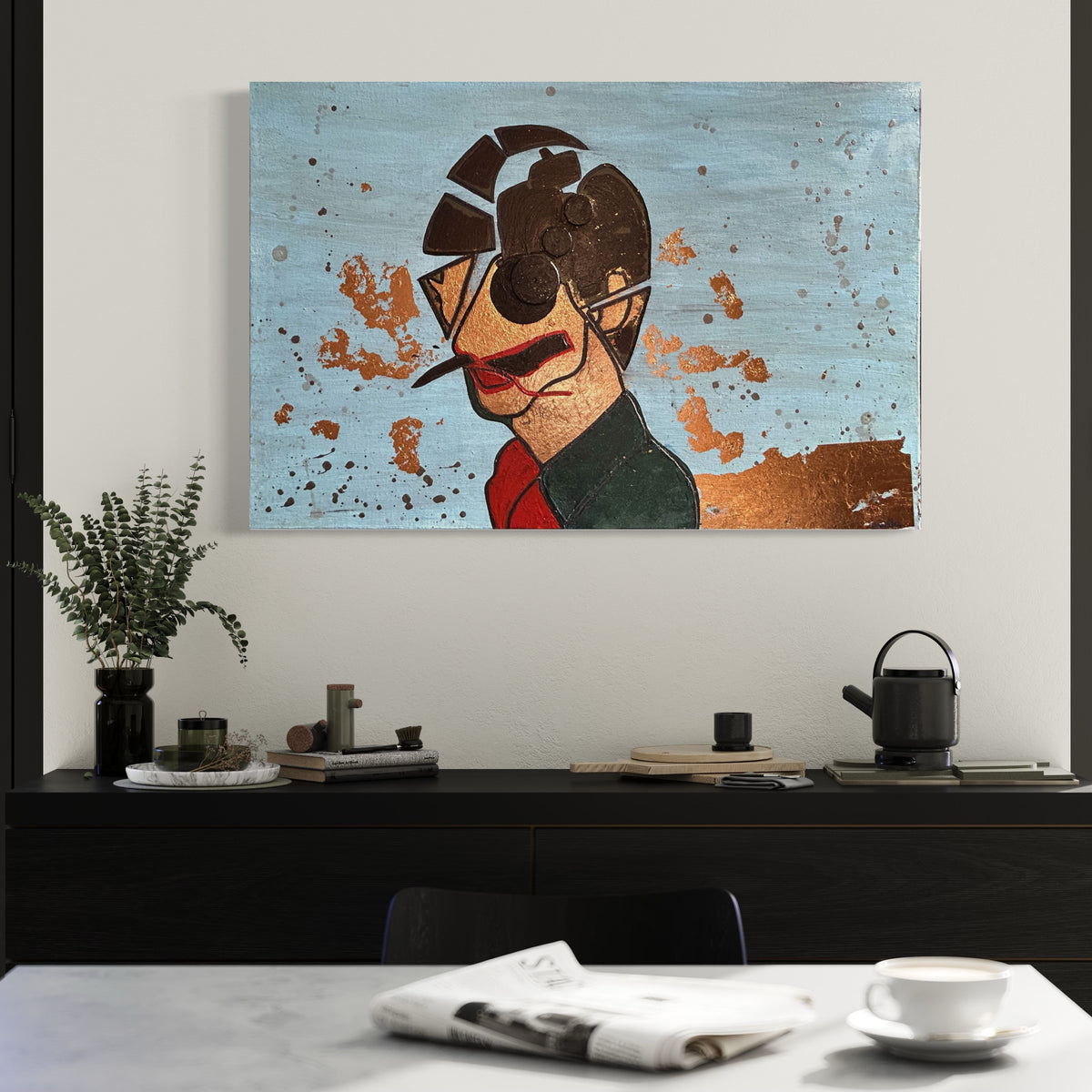 Fragmented self acrylic painting