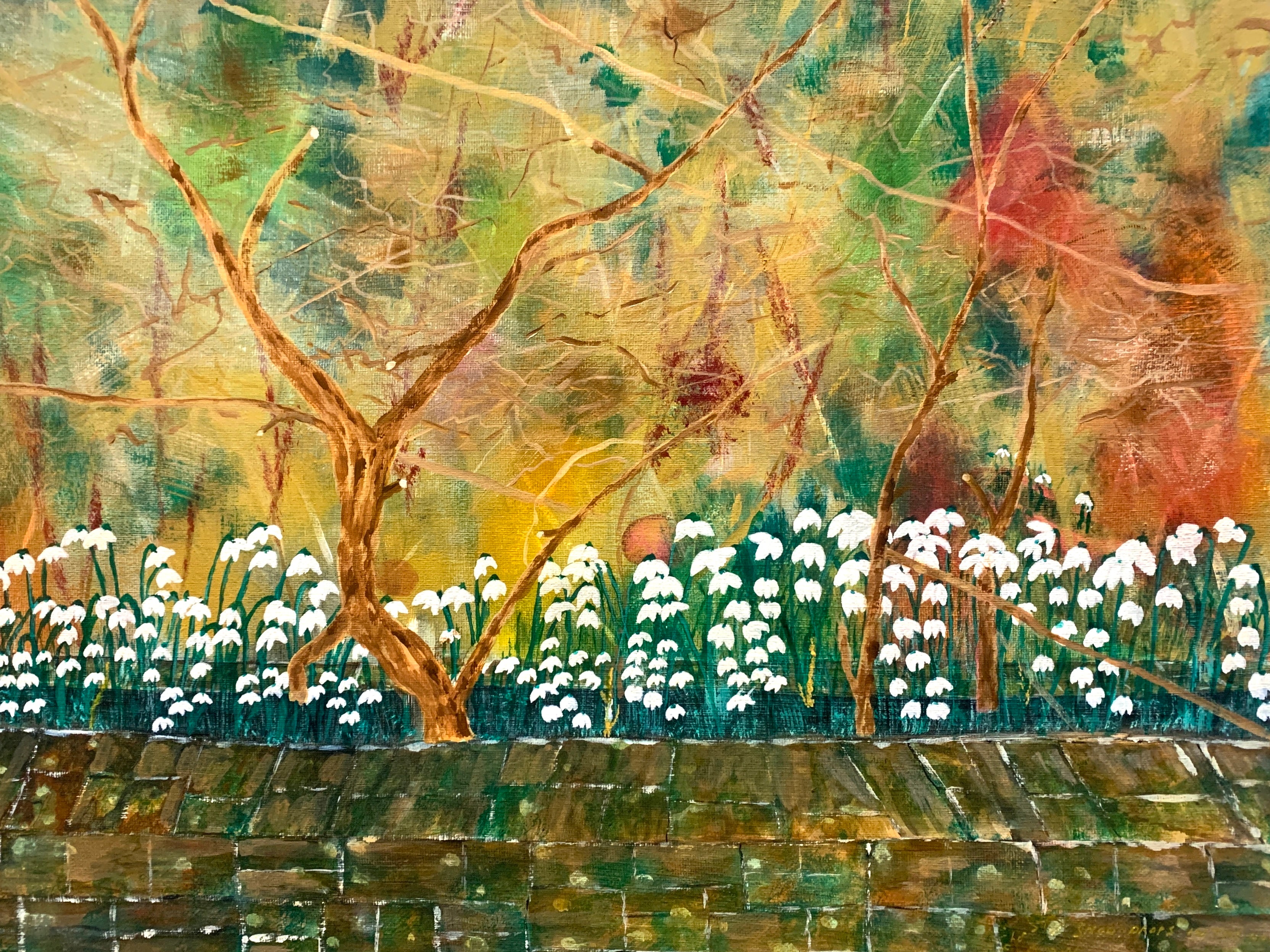 Snow Drops in a wall