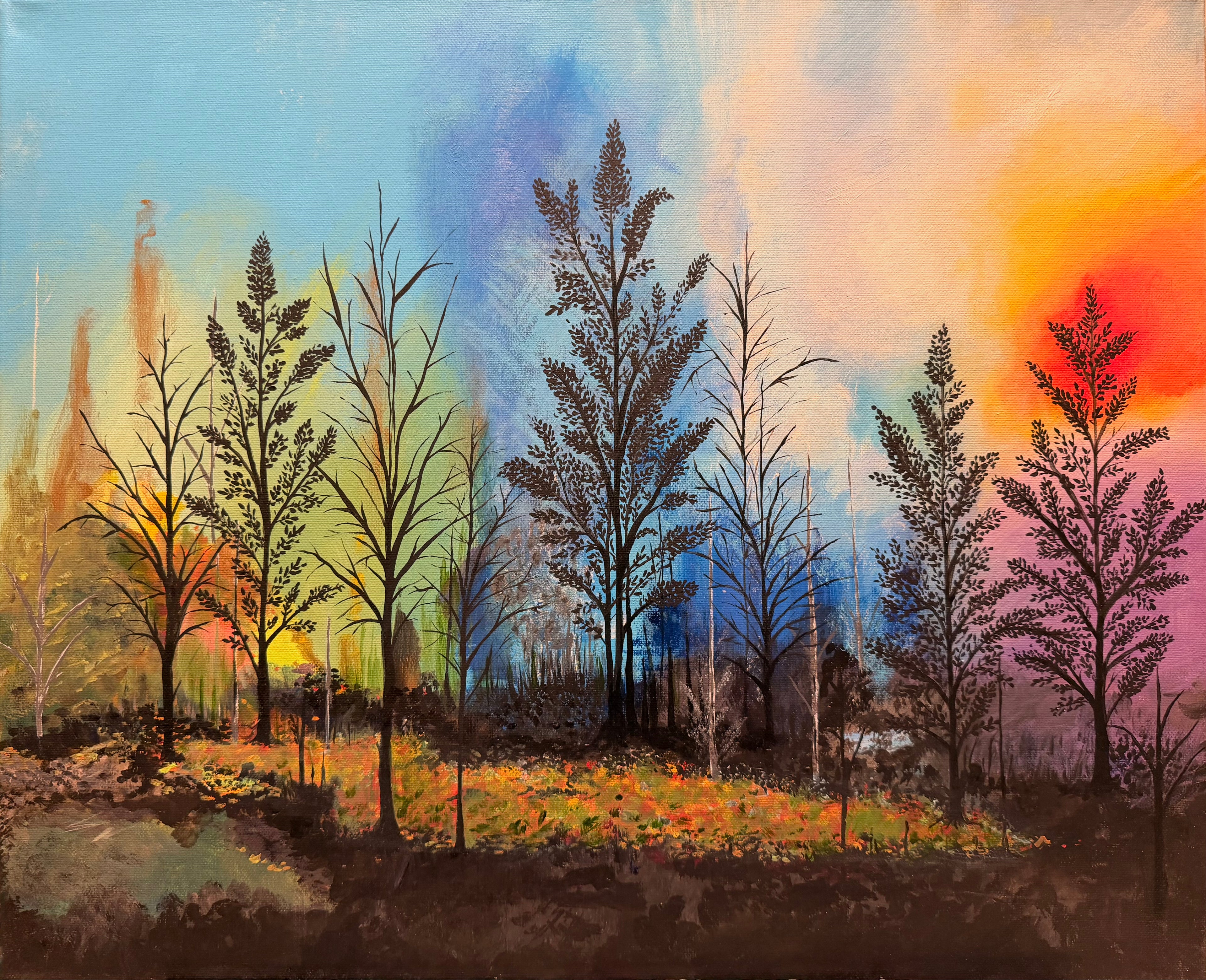 Glow Landscape Canvas Painting