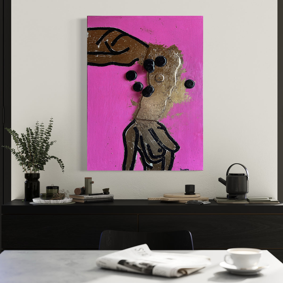 Complex connection acrylic painting