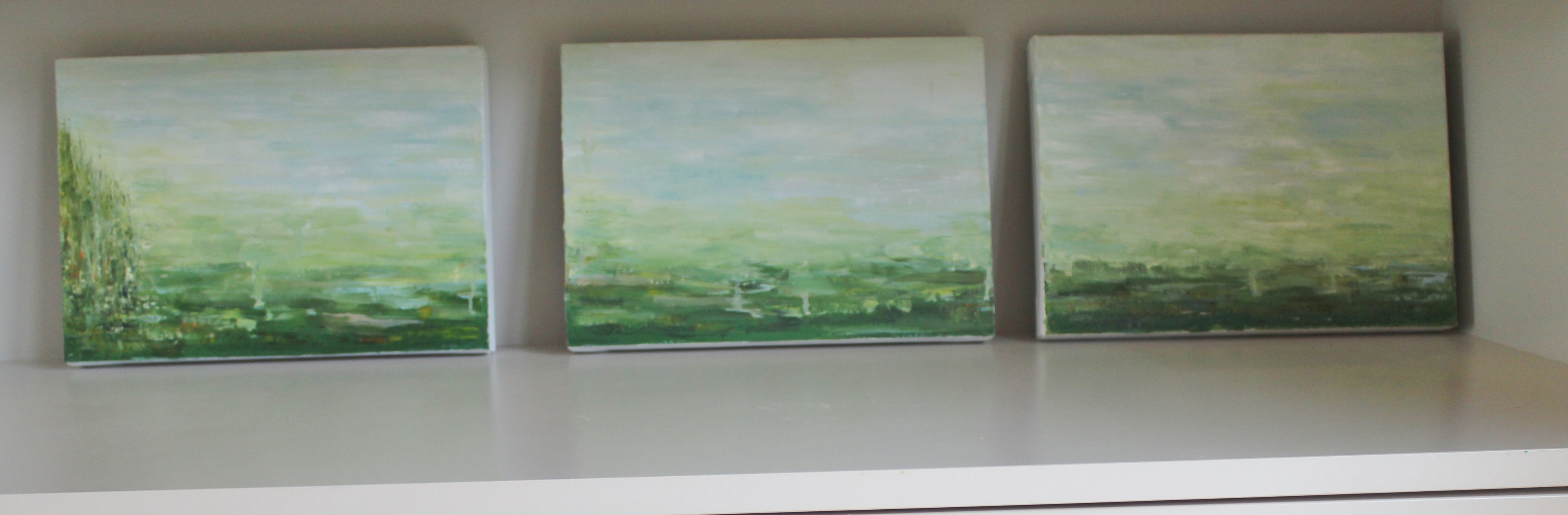 Green landscape Triptych