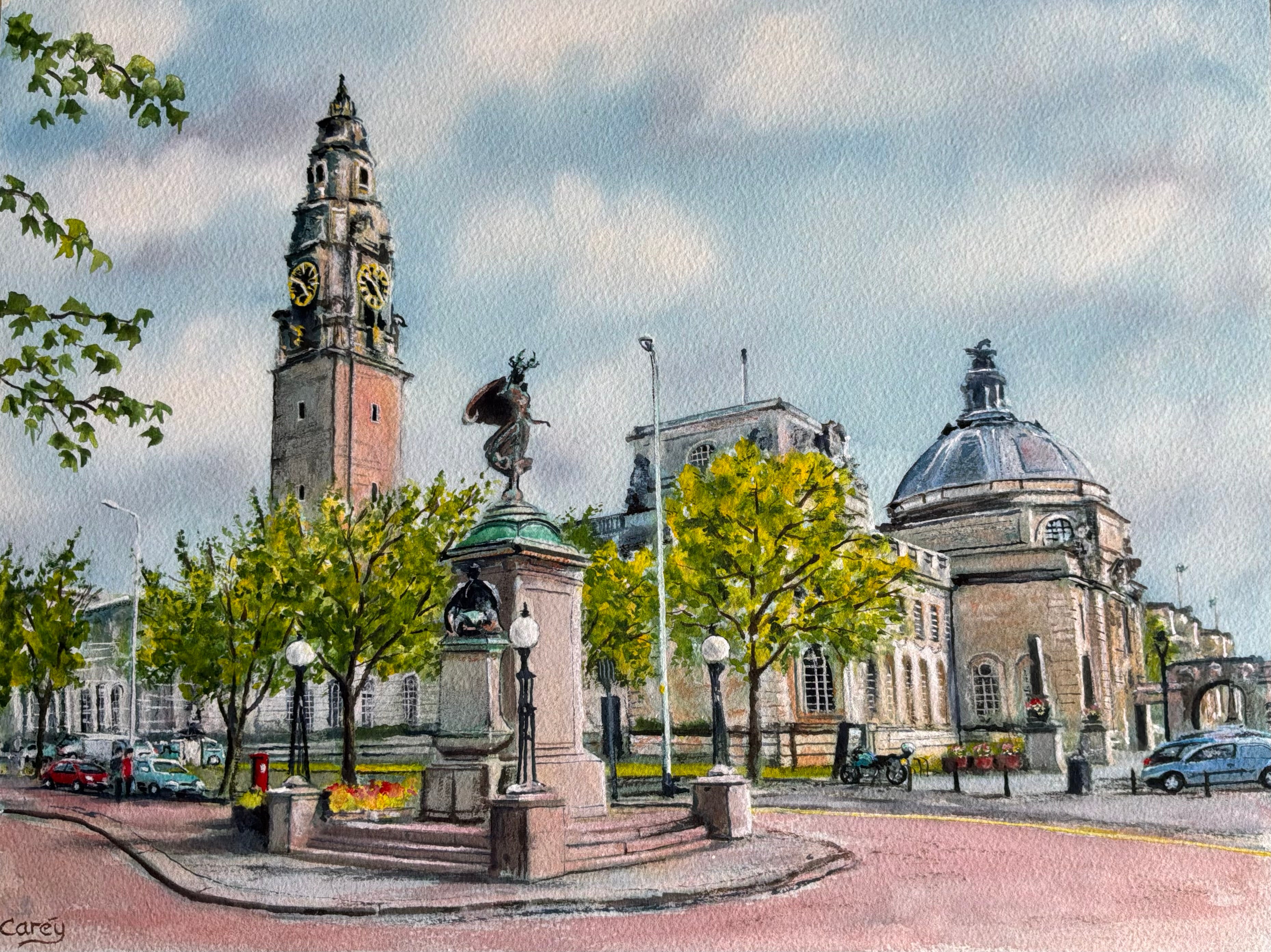 City Hall Scene, Cardiff