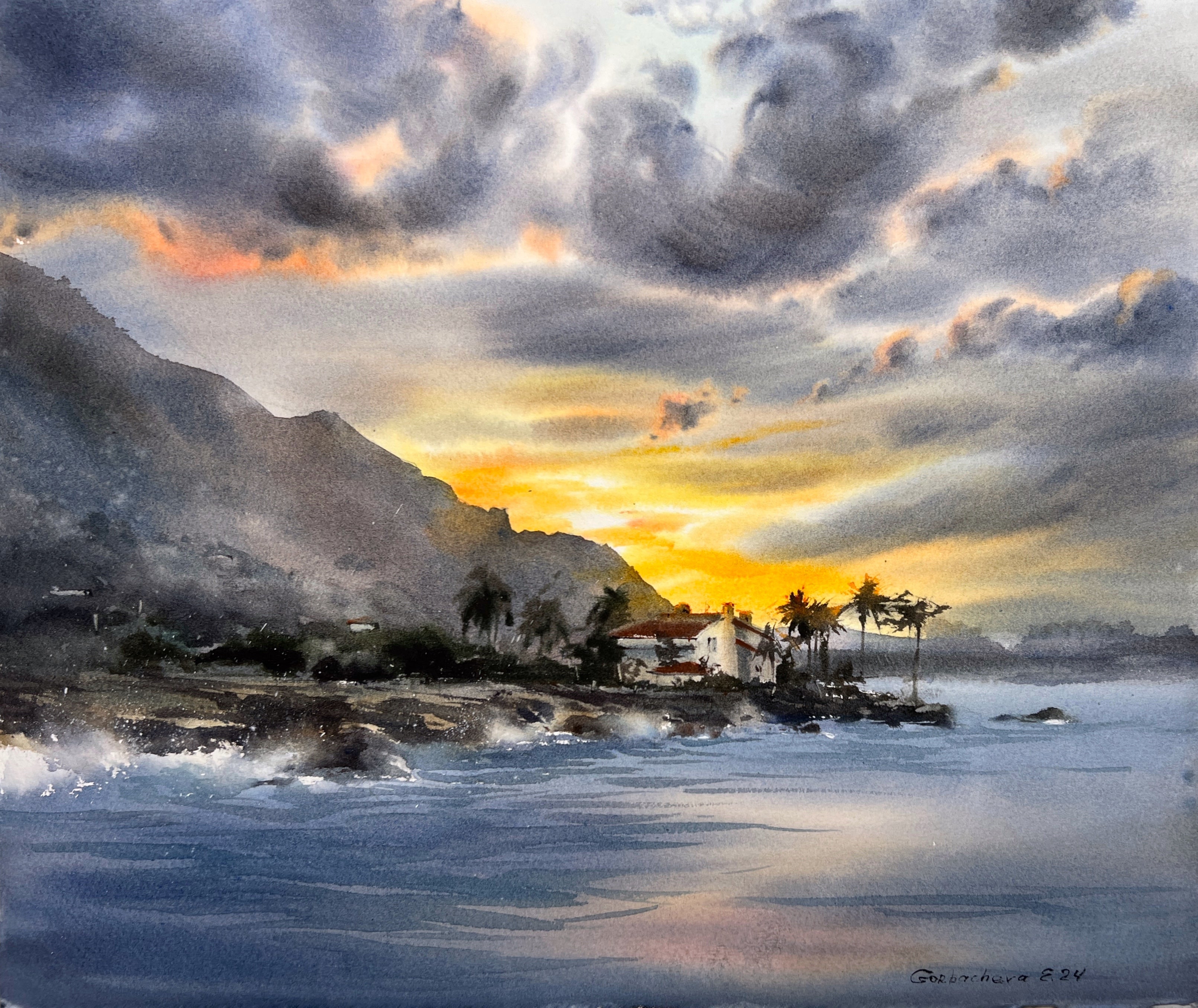 Sunset in the clouds