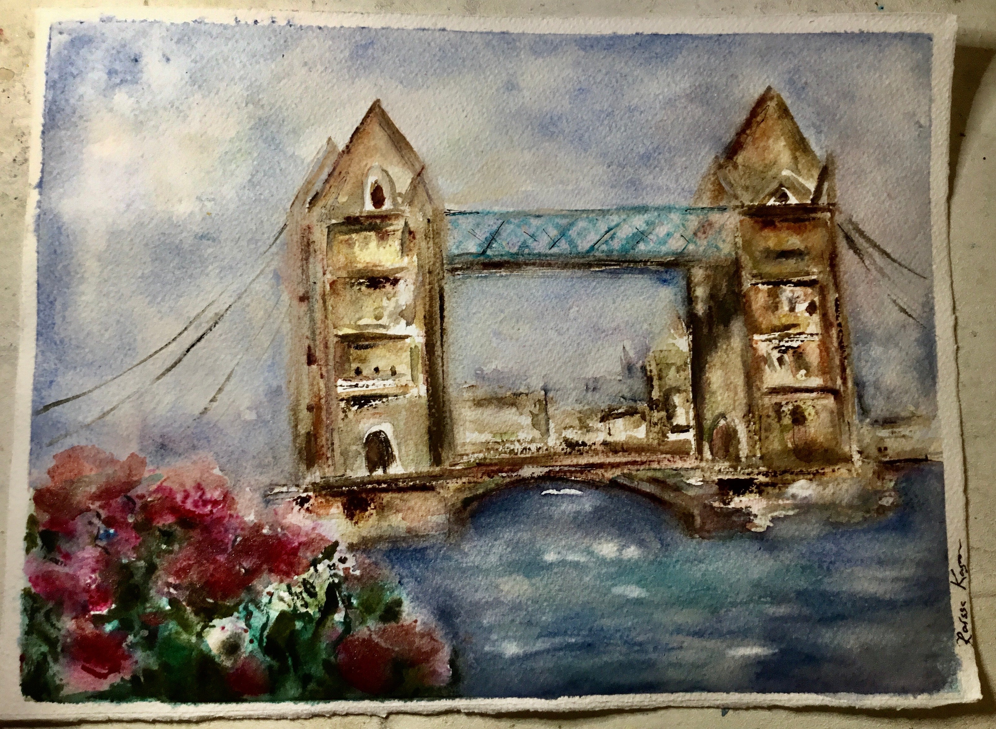 Original Watercolor Painting – Tower Bridge London
