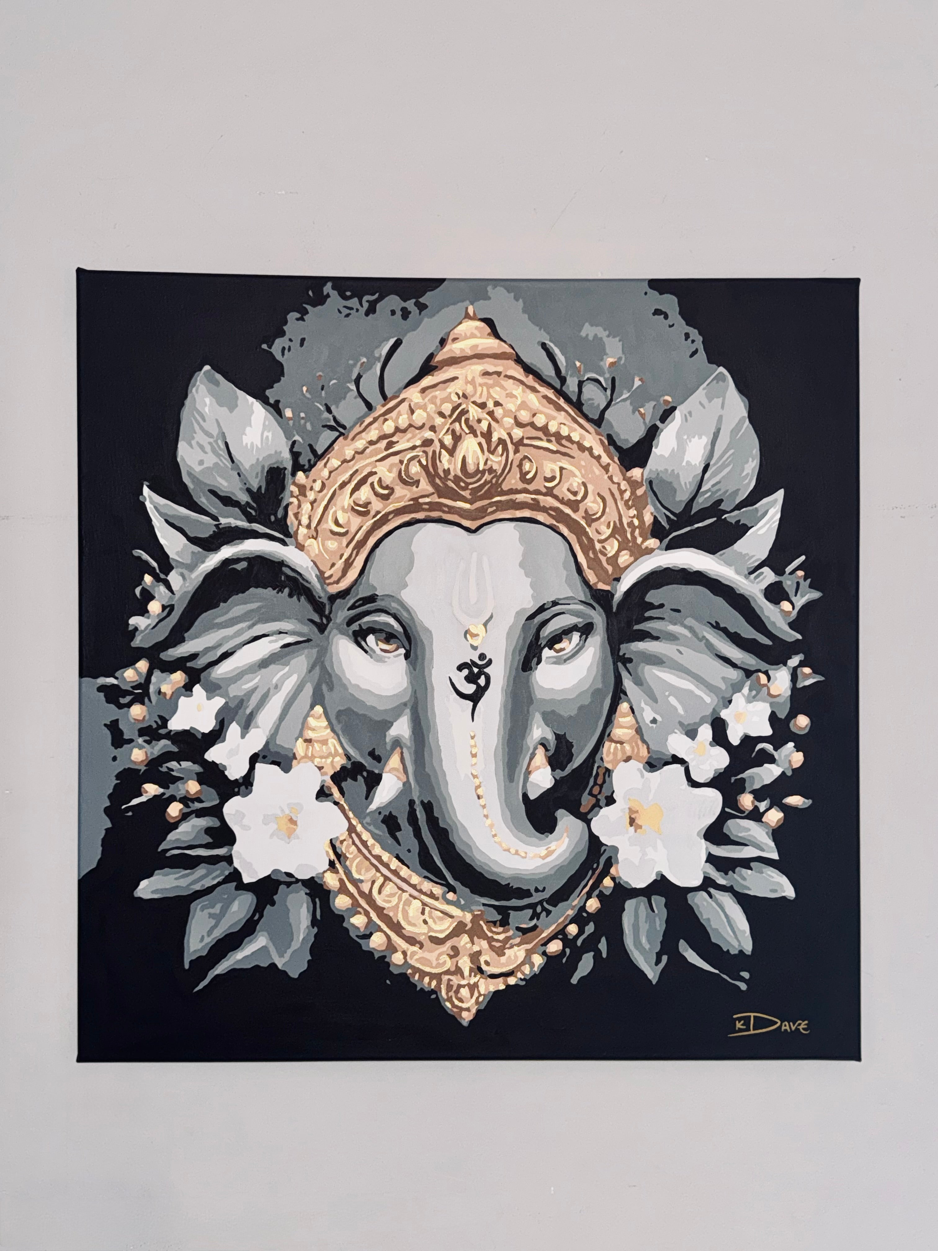 Divine Presence: Ganesha in Gold and Grace