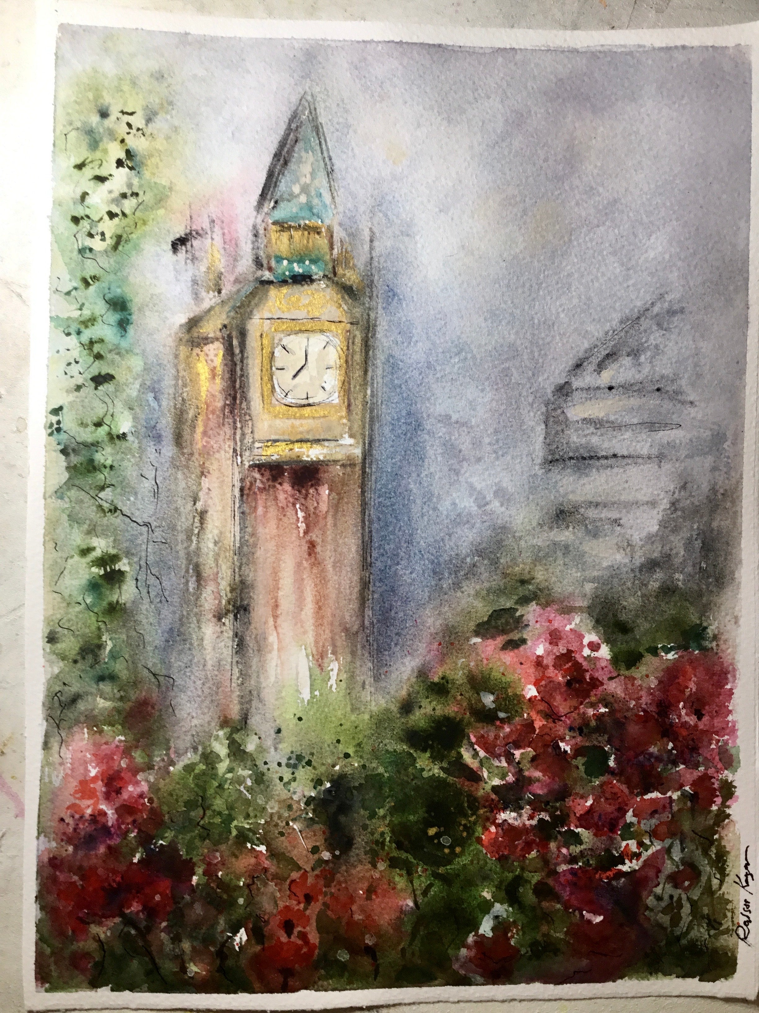 Big Ben London painting