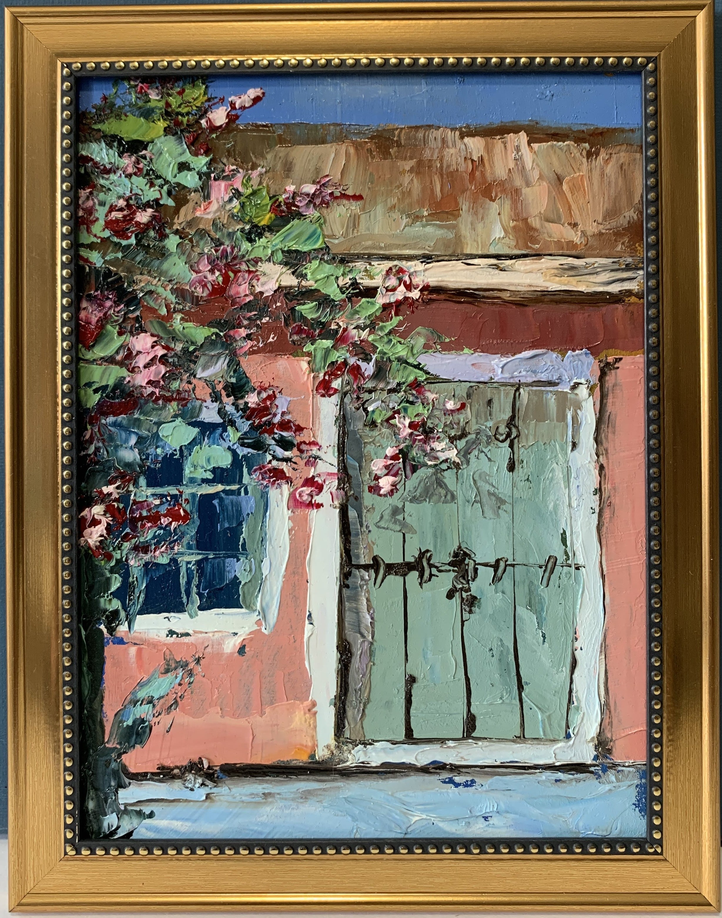 Green door.