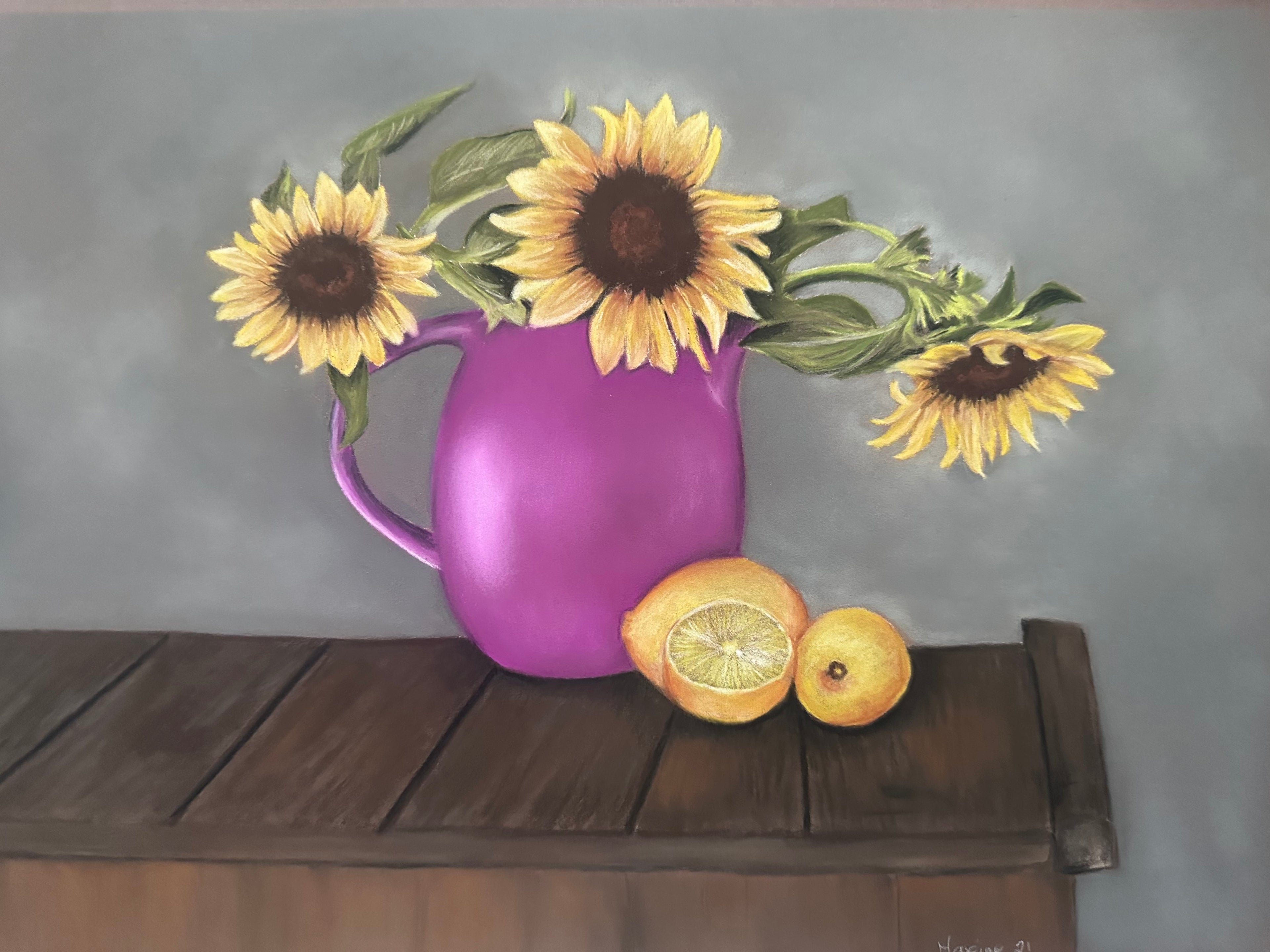 Sunflowers and lemons