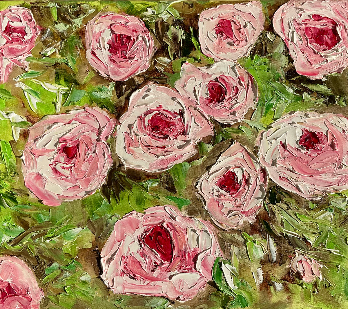 Roses in a garden.