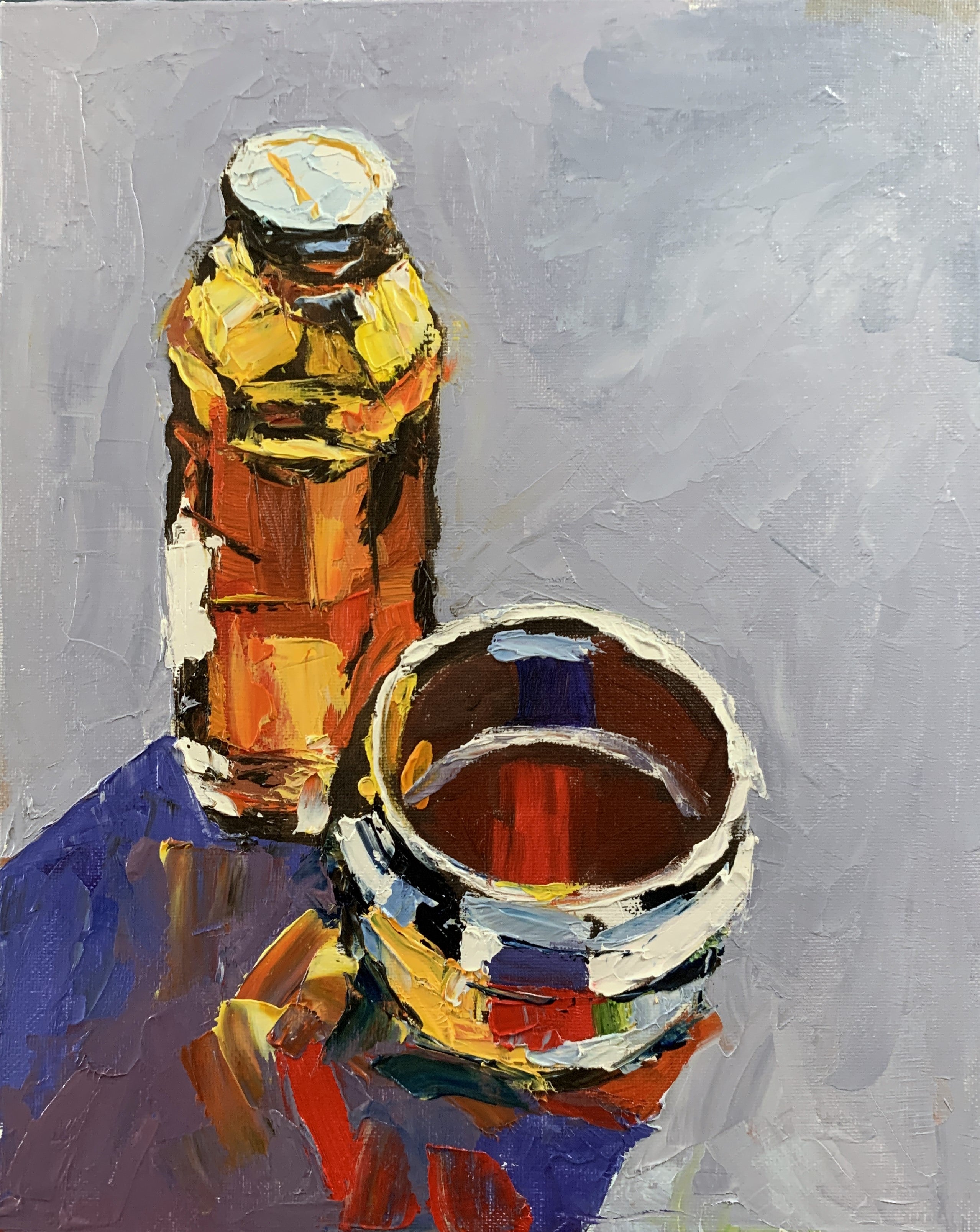 Glass jar. still life.