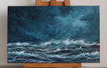"Seascape with Blue-green, black and white"