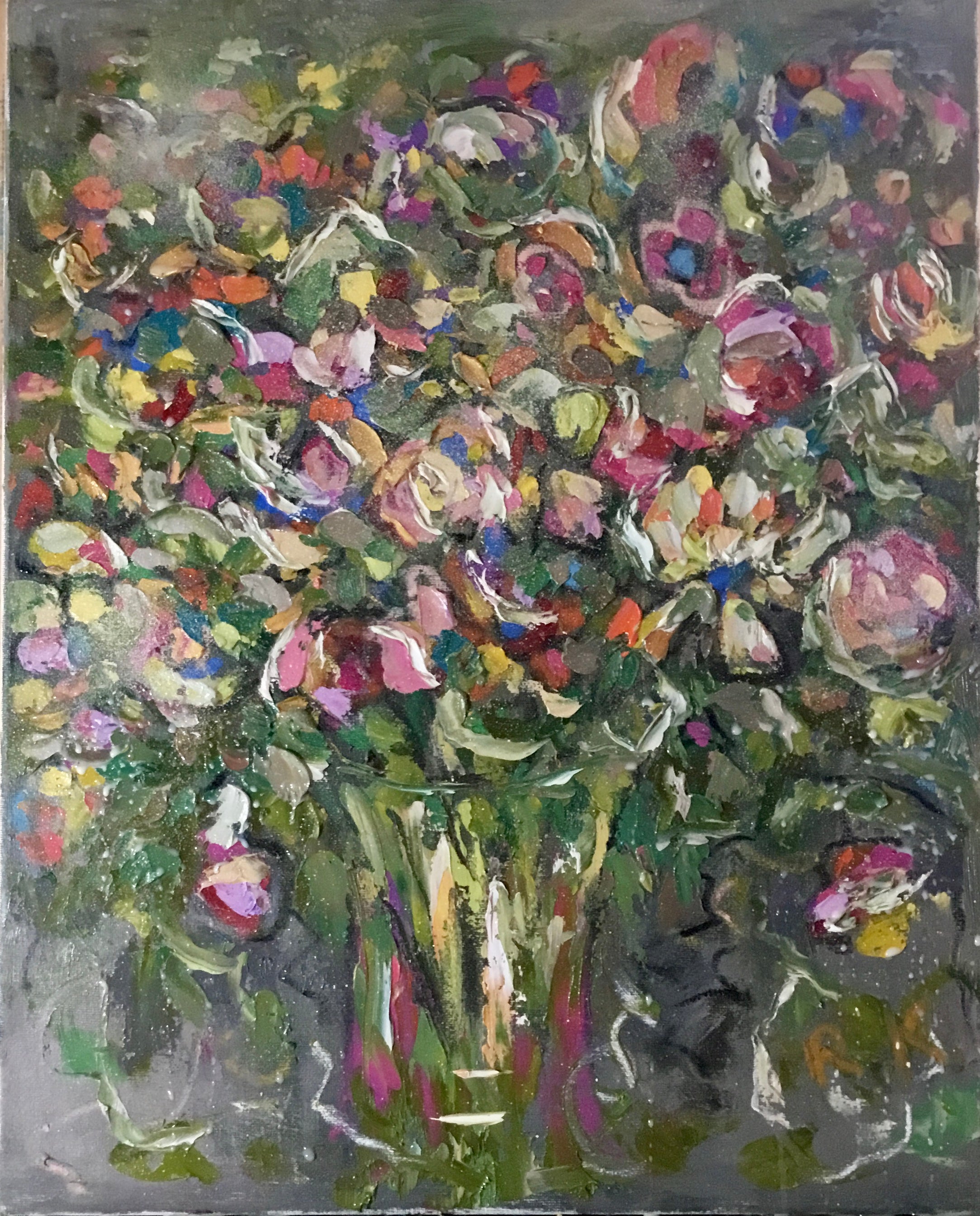 Golden Garden” – Original Oil Painting on Canvas