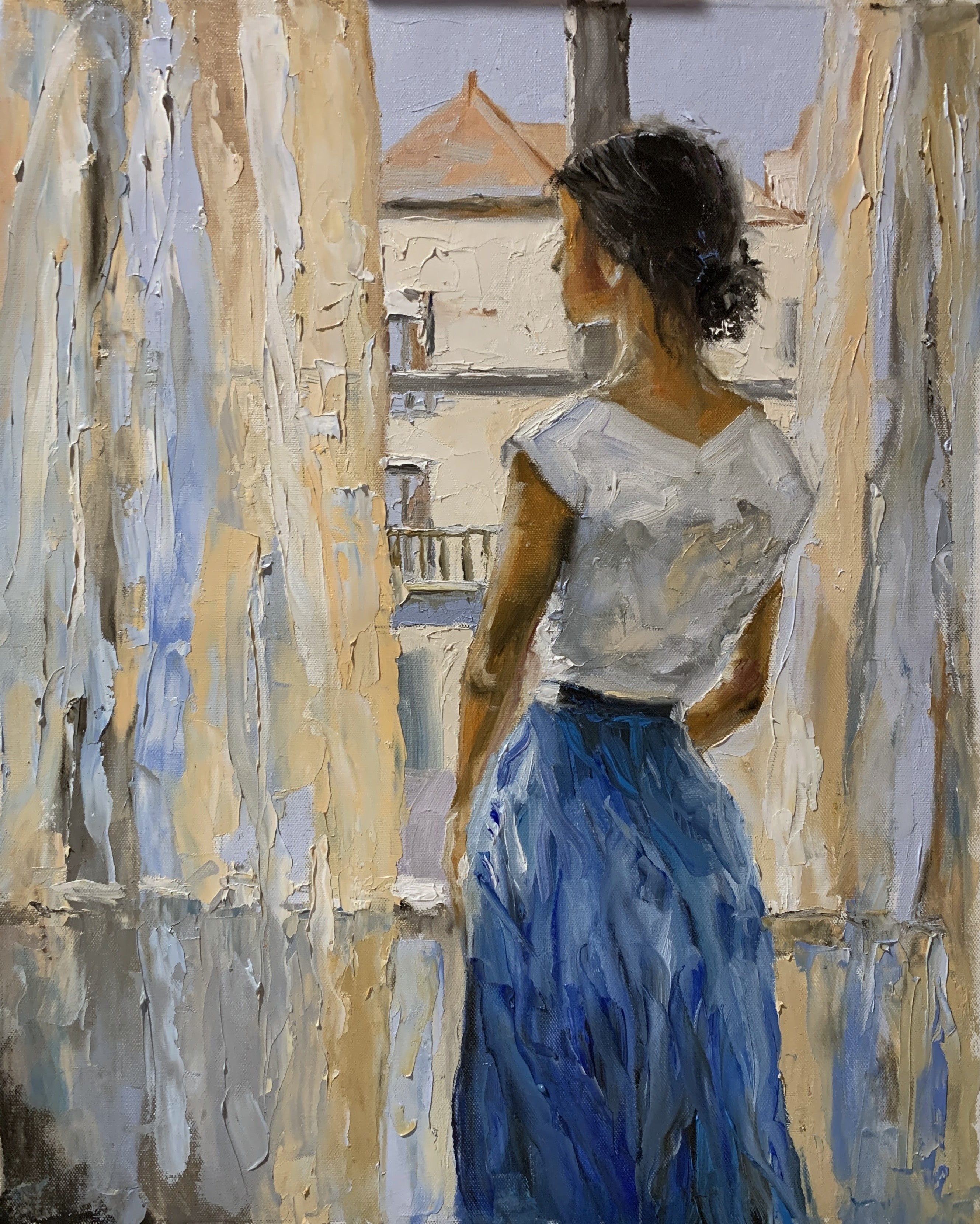 Woman, lost in thoughts.