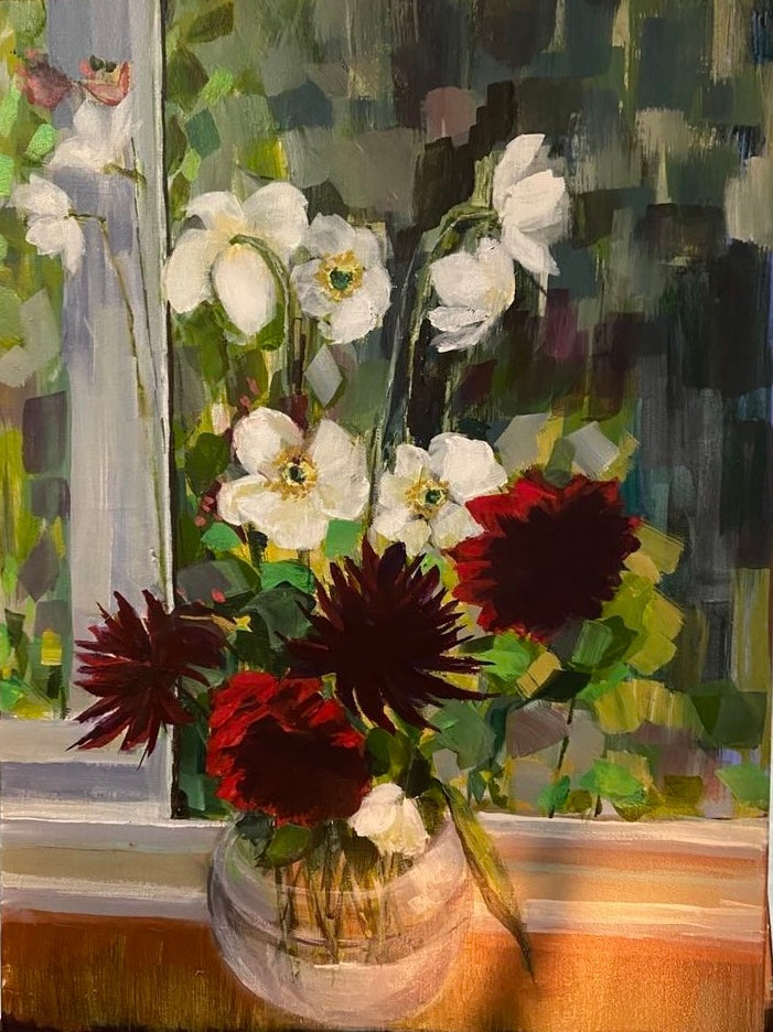 The Red Dahlias