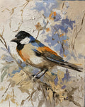 Winter Guest. The Varied Tit.