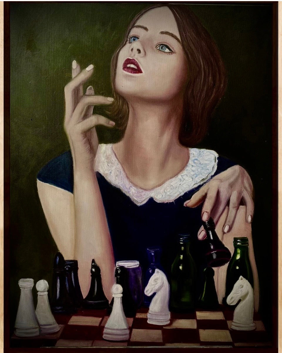 Girl Playing Chess
