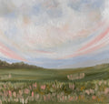 Sweeping skies in wildflower fields