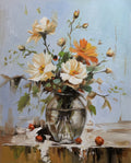 Wildflower Bouquet in Glass Vase.