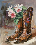 Cowboy Boots with Flowers.