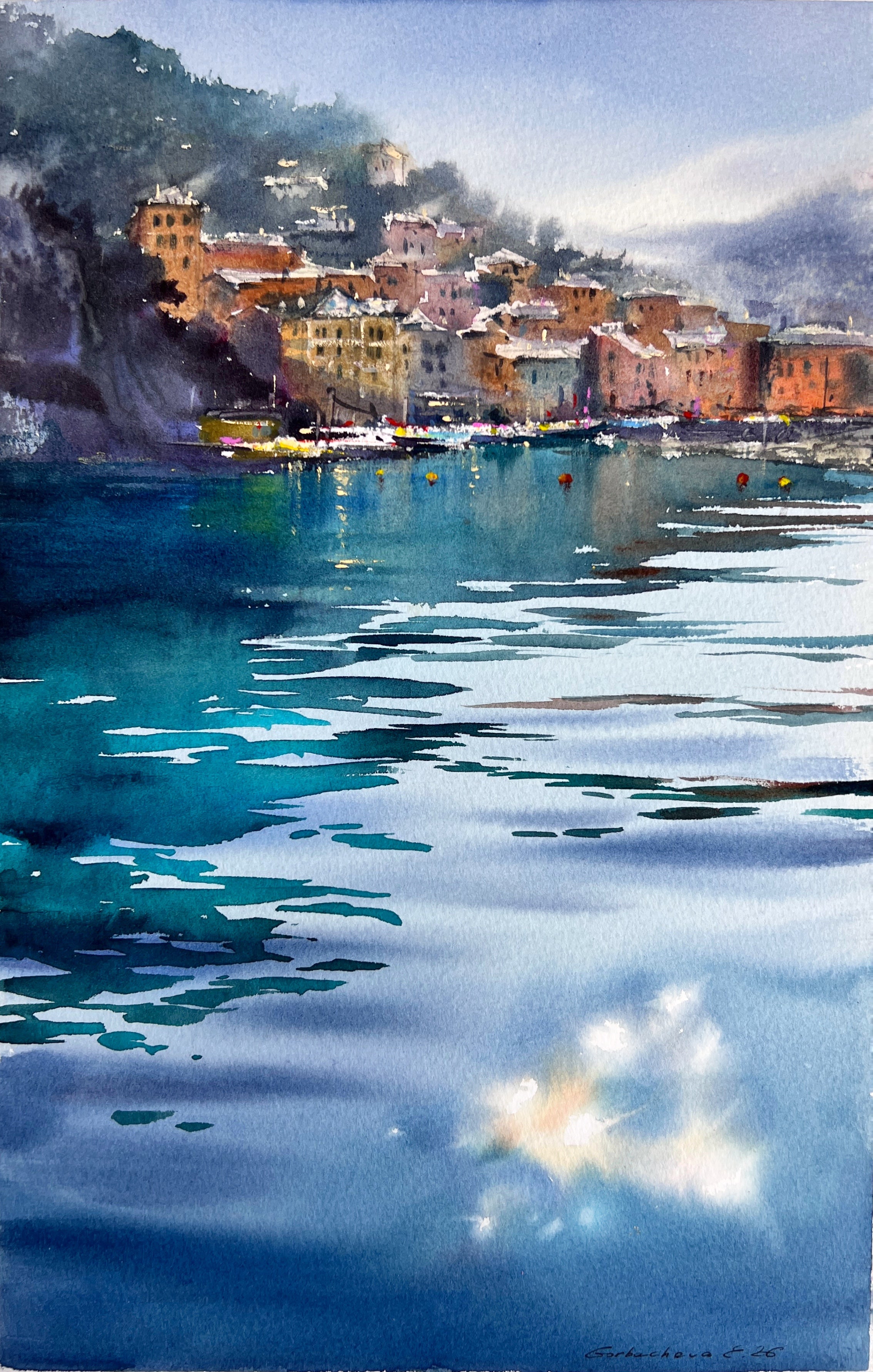 Blue Italian Morning. Camogli