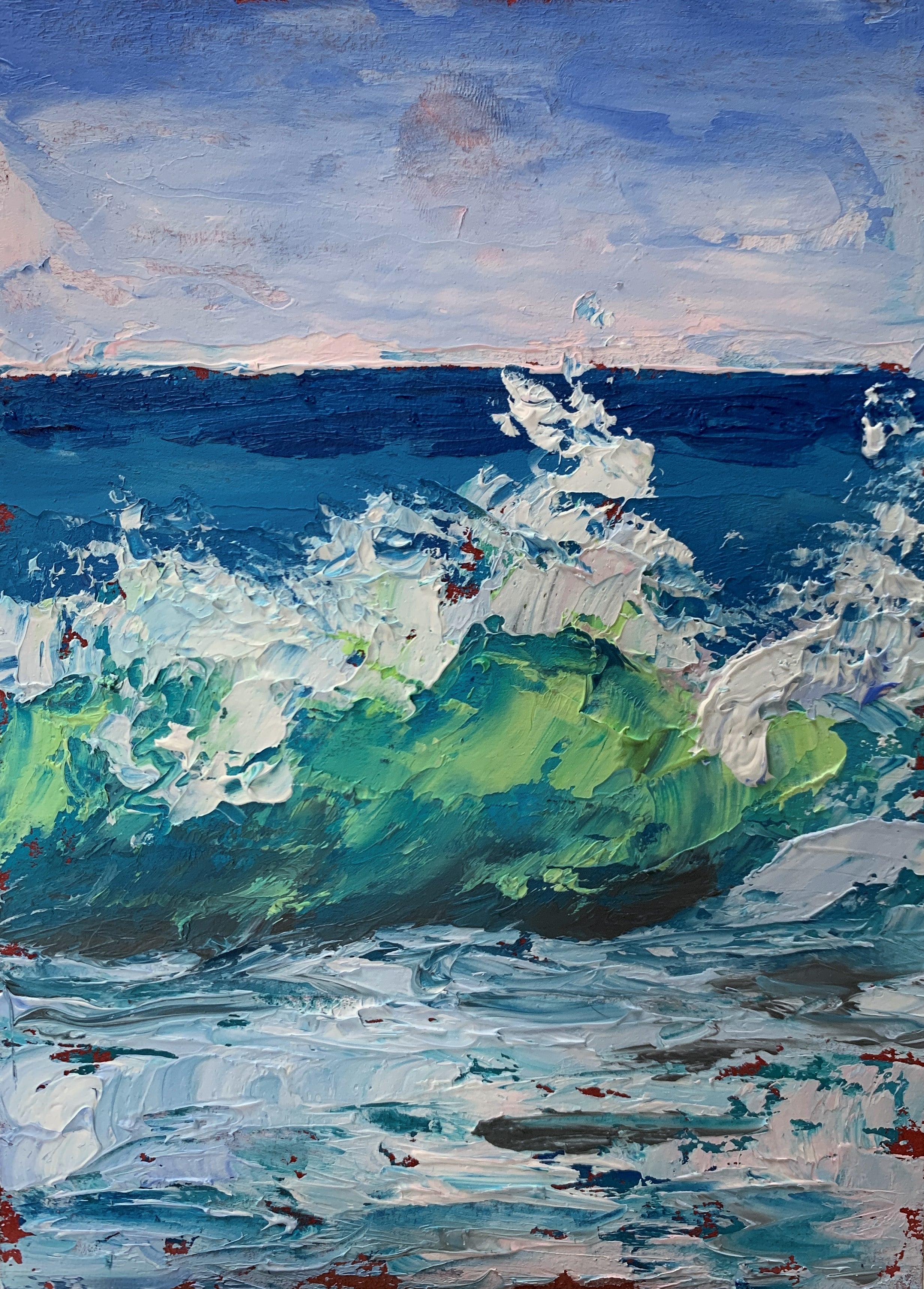 Seascape. Ocean. Breaking Waves.