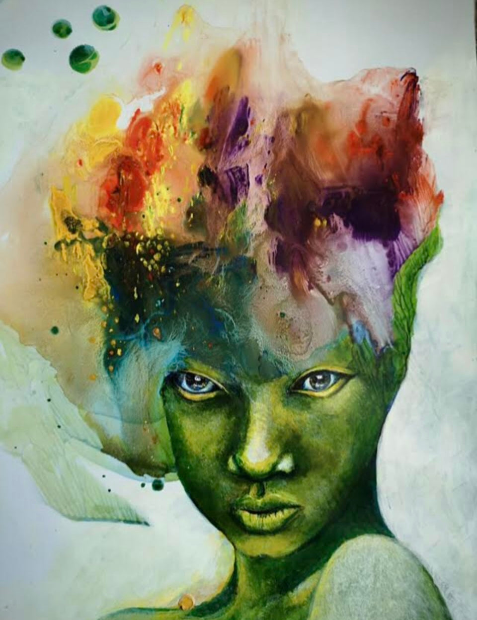 Ashling, A Girl from Ireland -Woman Abstract Portrait