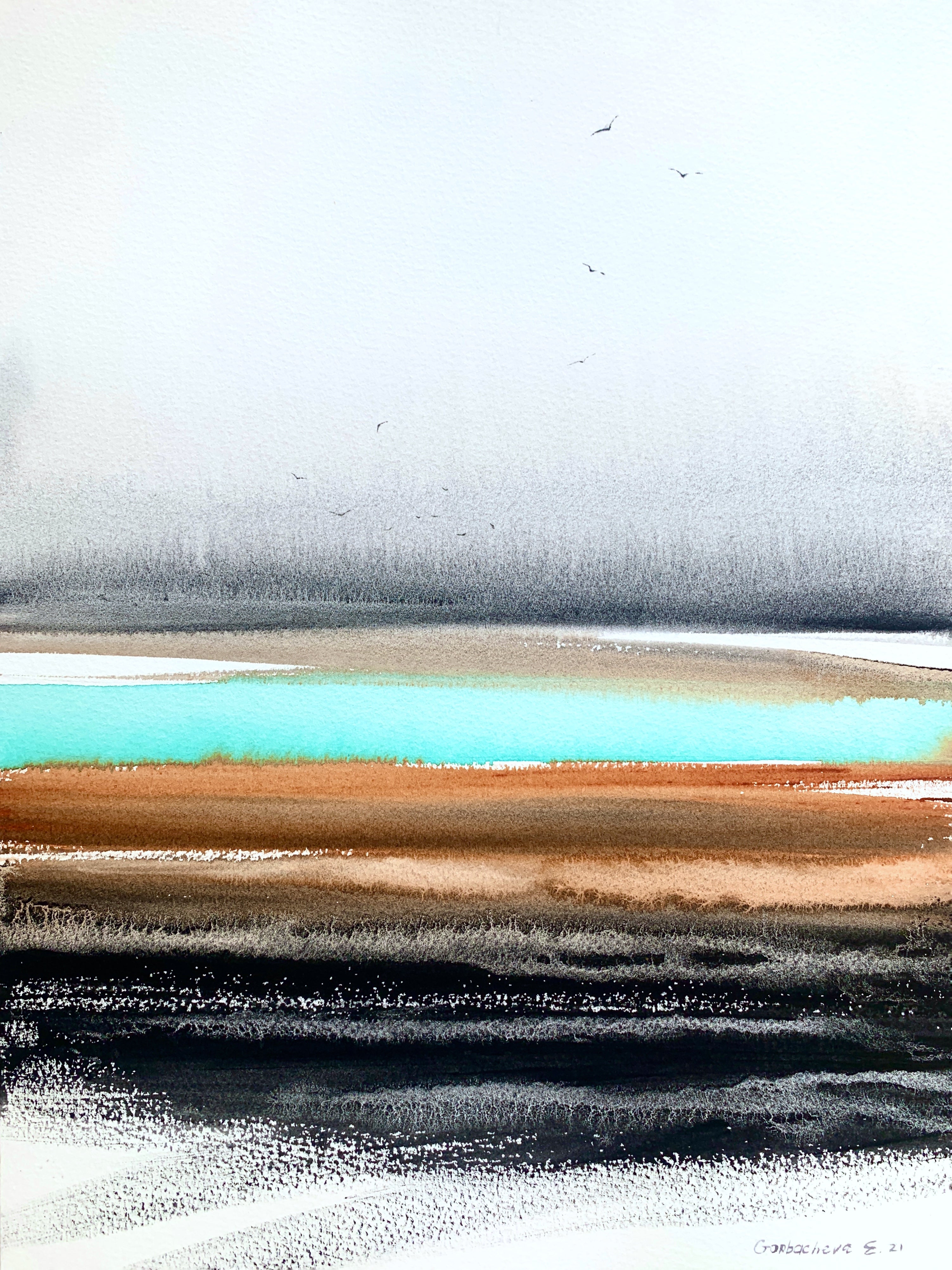 Abstraction River in the valley