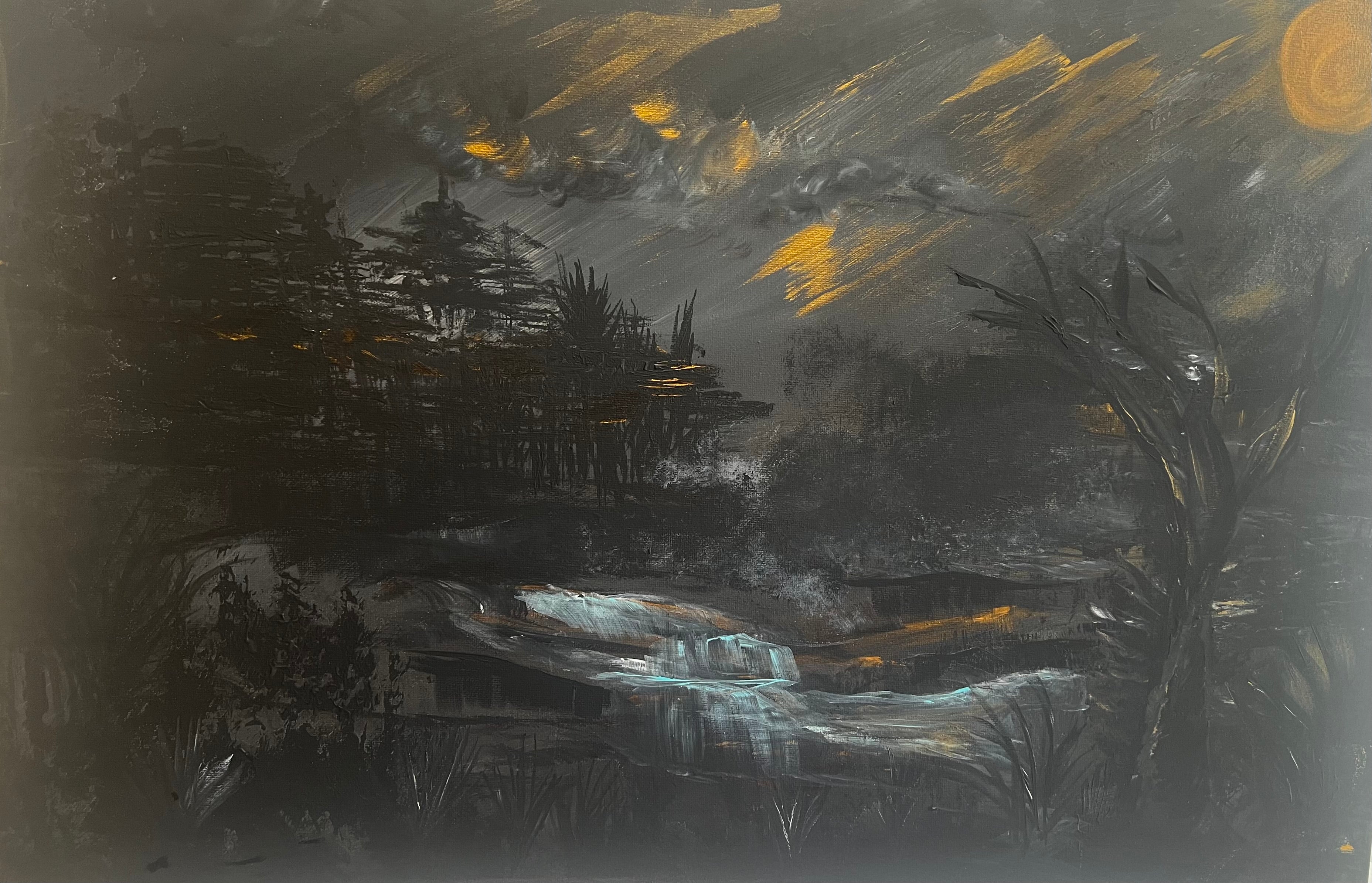 Moonlit Cascades