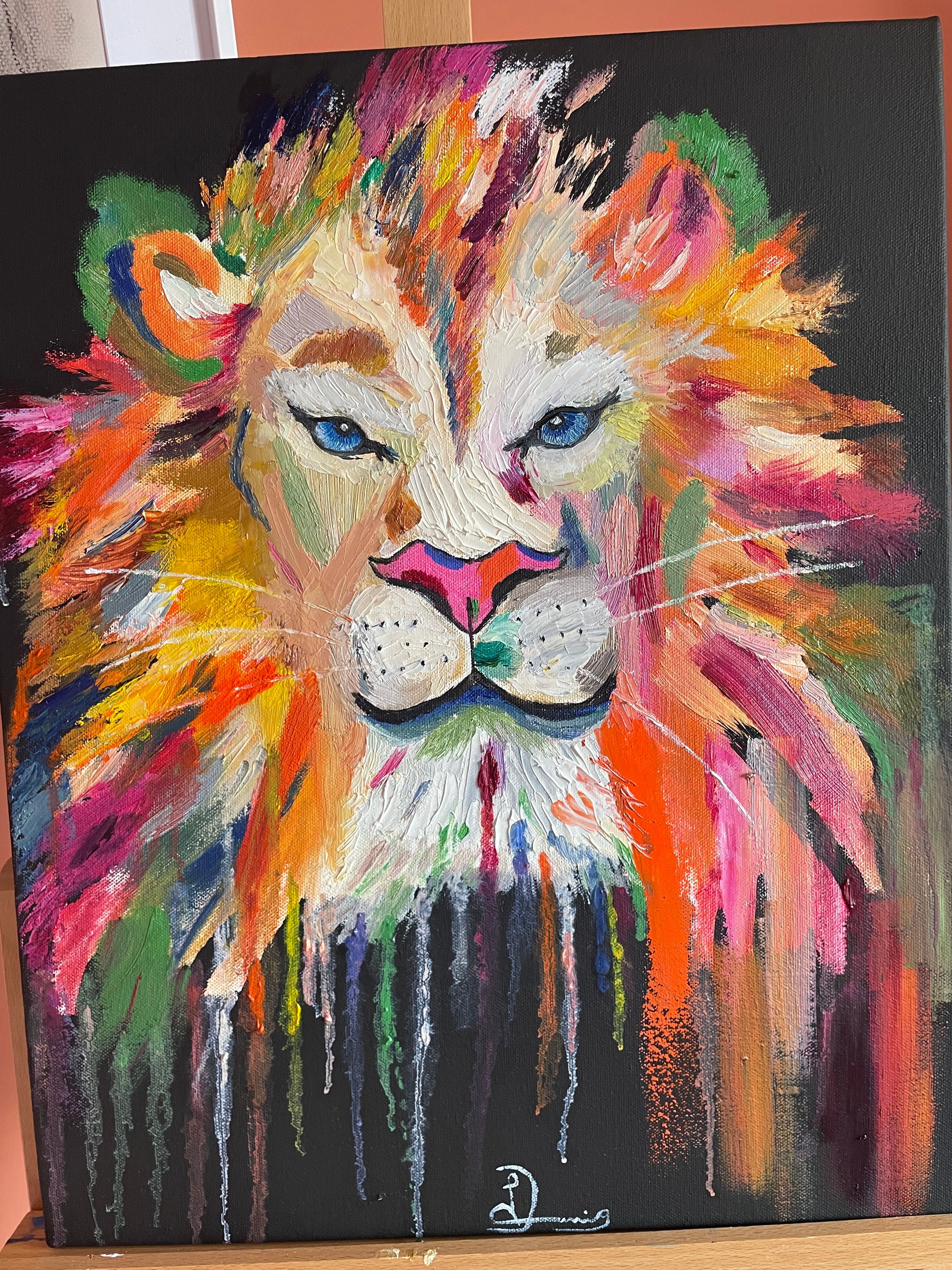 Abstract lion head