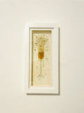 Champagne Glass Art Framed Wall Art Sculpture