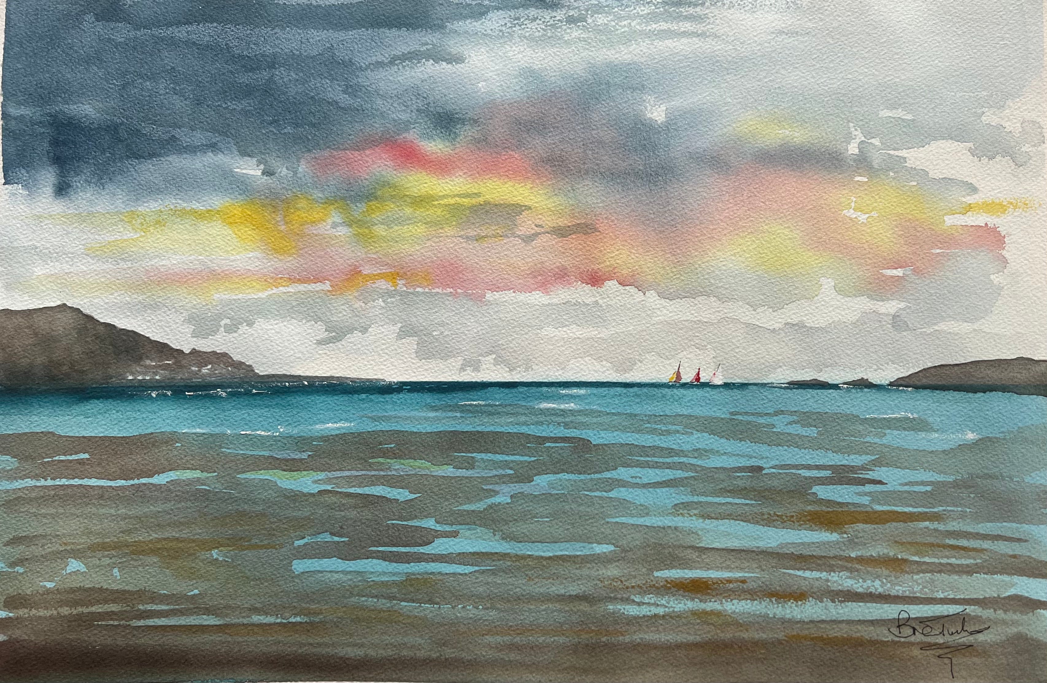 Sunset at low tide
