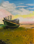 Old green boat