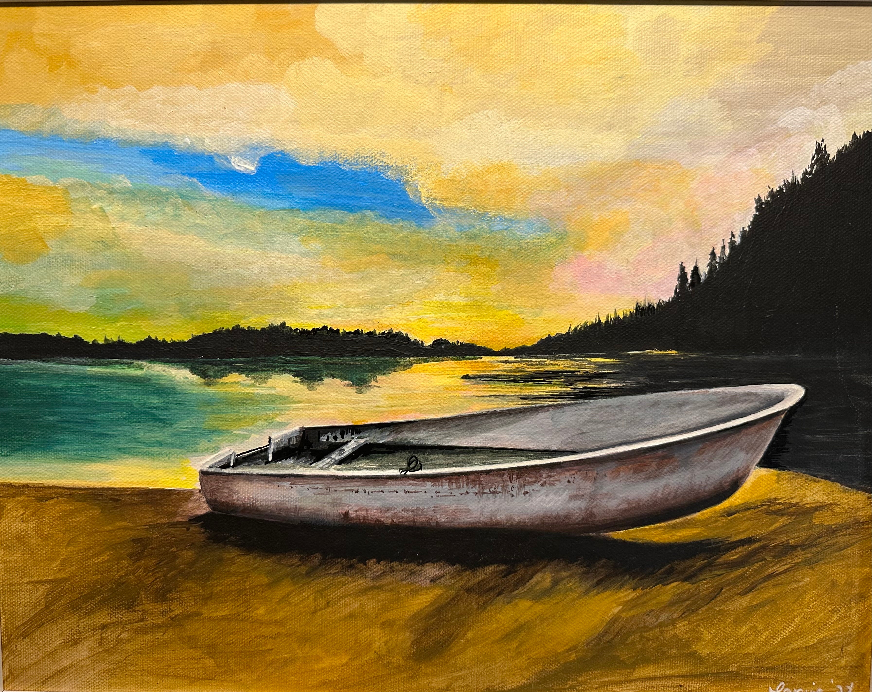 Old white boat