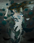 Portrait with Green Flowers