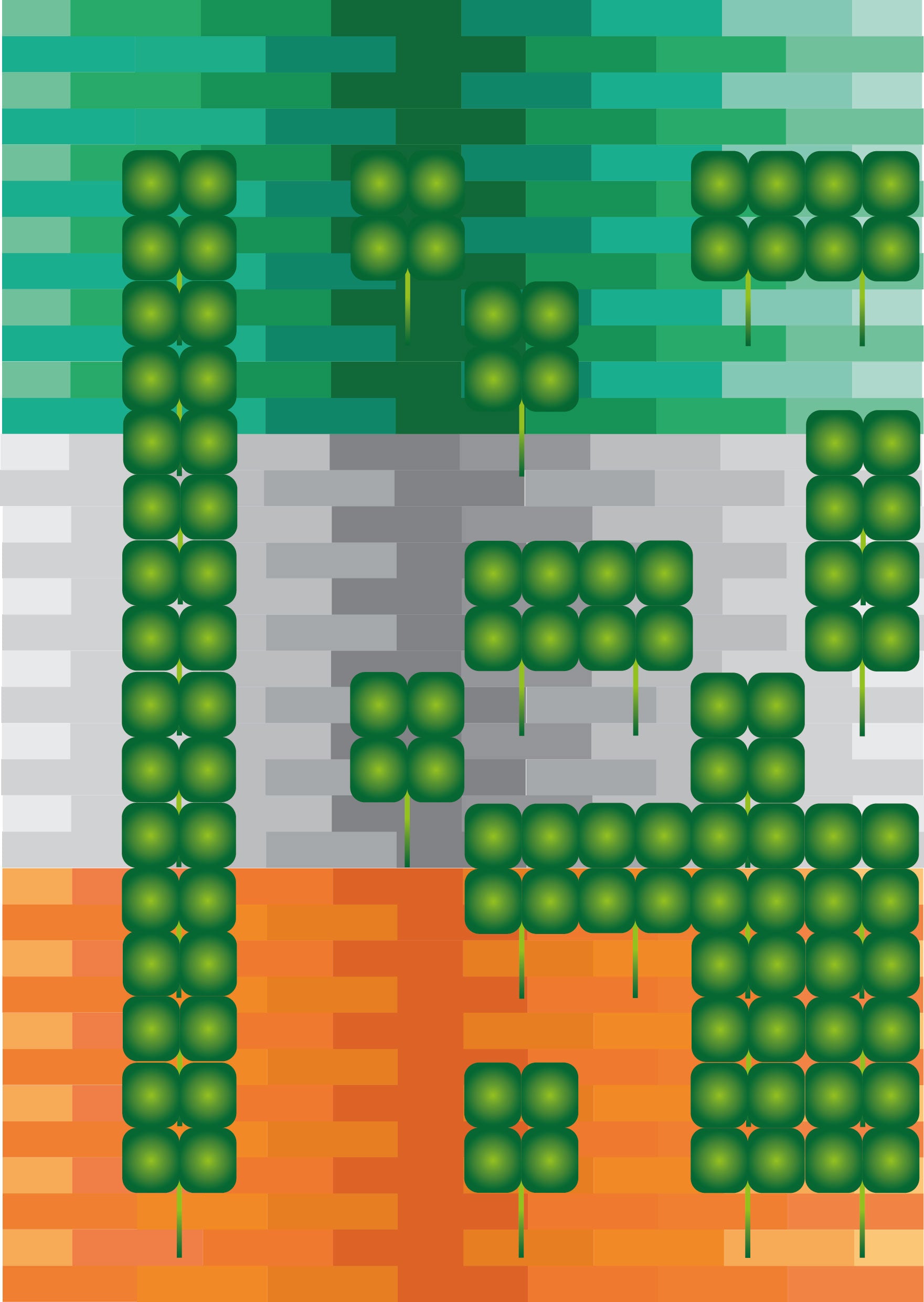 Flags of the World: Ireland's Flag with Clover Binary Code A3 Print 2022