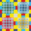 Cars 4x4 Combo Blue, Yellow, Red & Green version after Piet Mondrian 2023