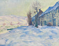 'Lavacourt under Snow' - Monet Reproduction