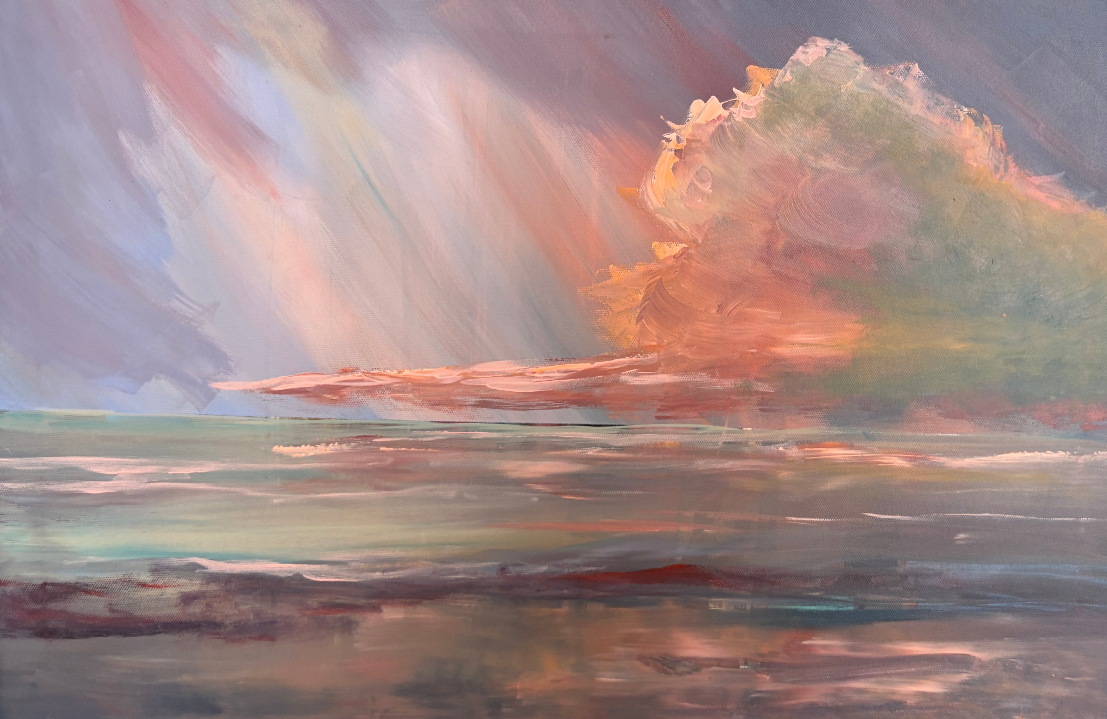 The Light Within  – Atmospheric cloud and Landscape Original Painting