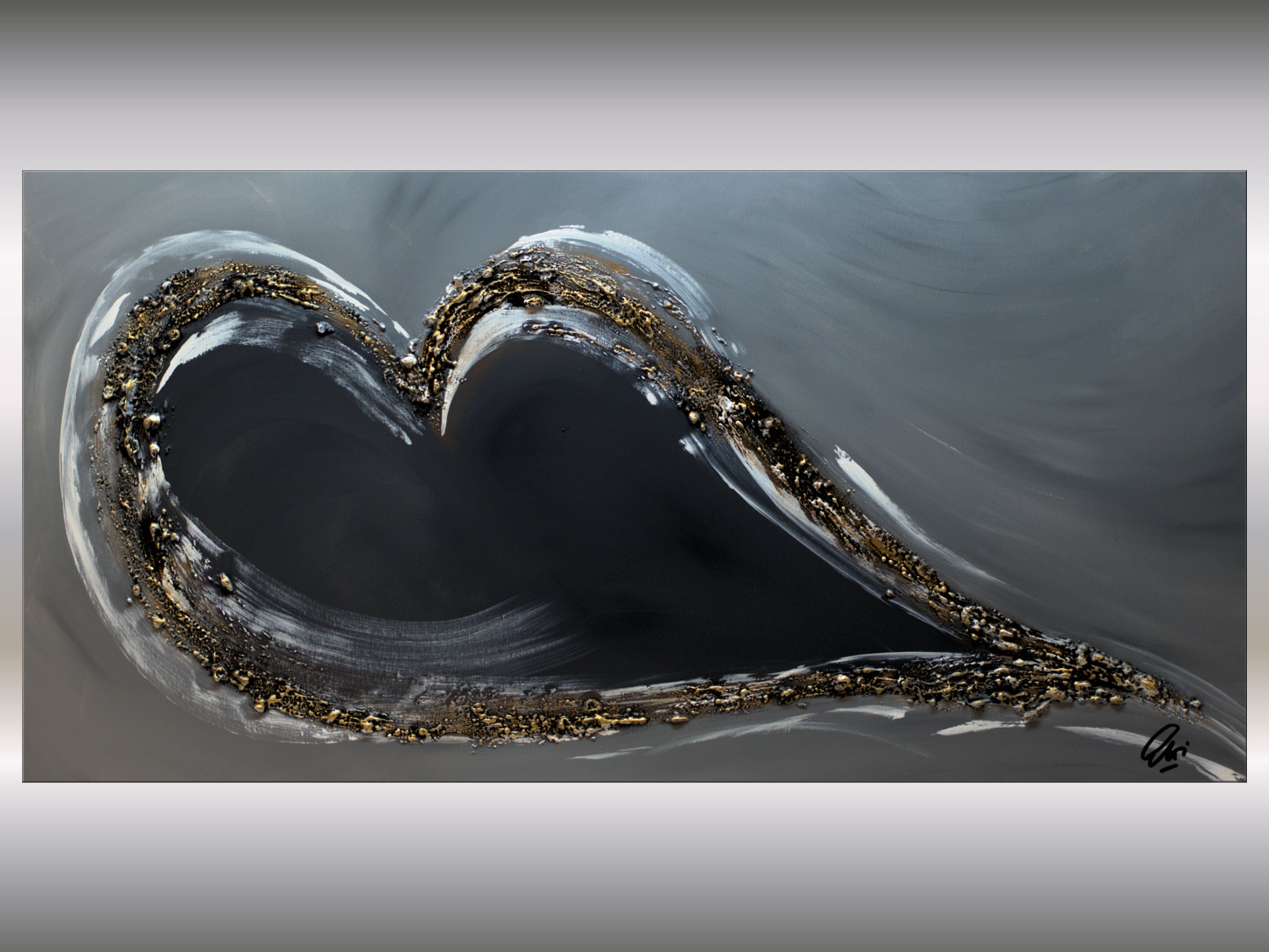 Resting Heart - Abstract Acrylic Painting on Stretched Canvas