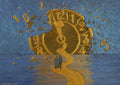 Lost in Time - abstract painting voyage in time