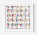 Three Hundred and Twenty Four Marbled Dots Collage Painting
