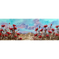 Vivid Red Poppies against a Blue Sky.