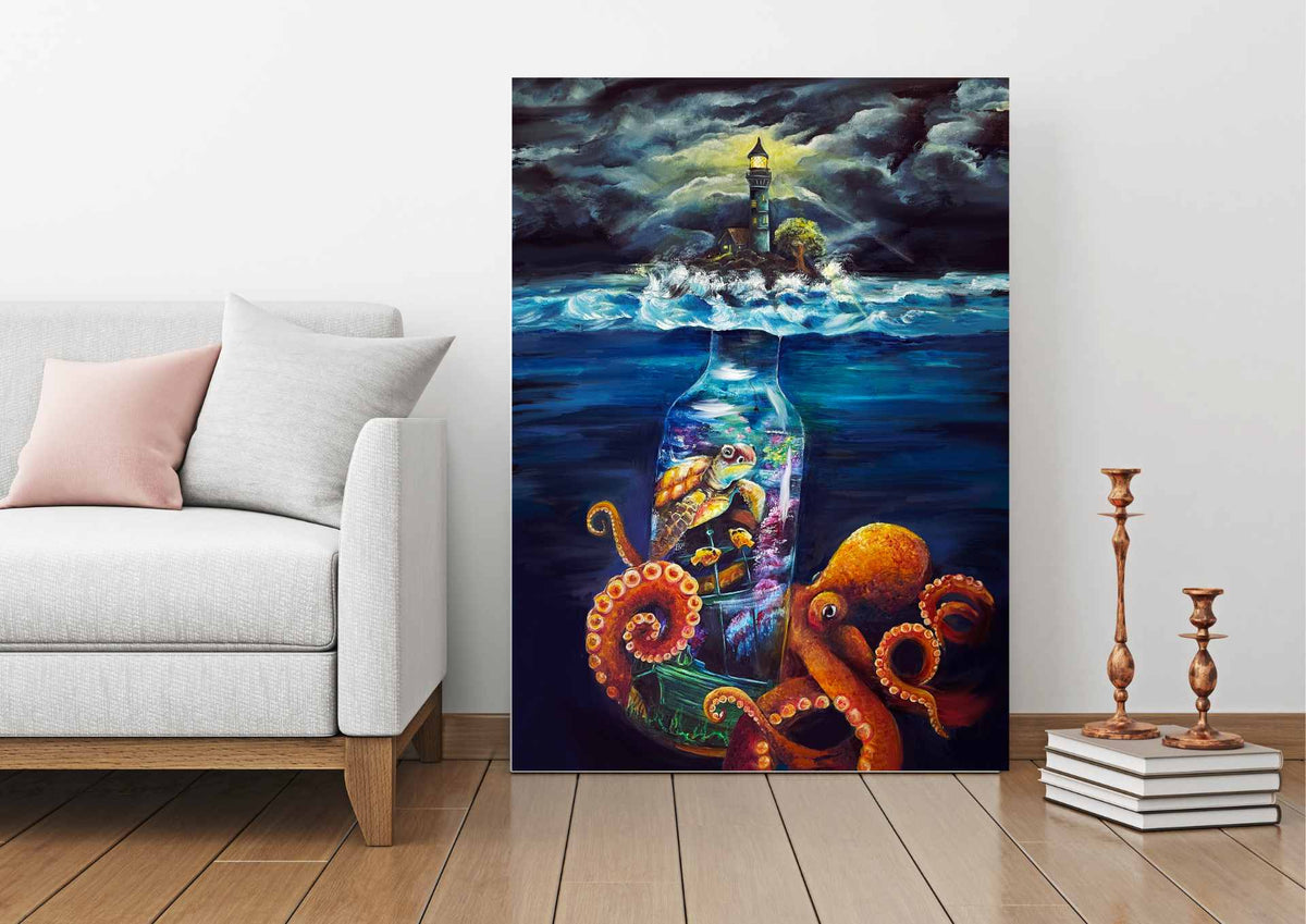 Message in a Bottle" - Limited Edition Canvas Print (42 x 60 cm)