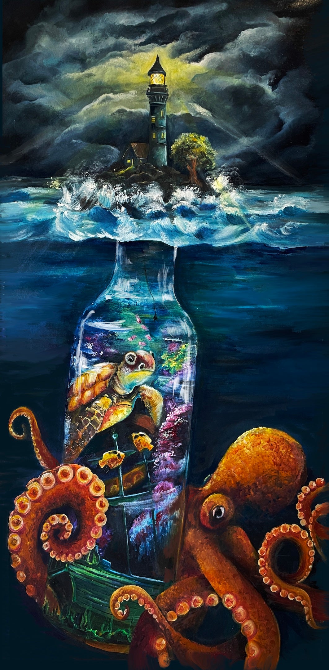 Message in a bottle limited edition print