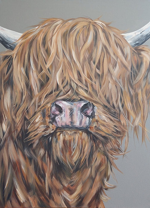 Mr McBrucie! Original Highland Cow Painting 60x80cm