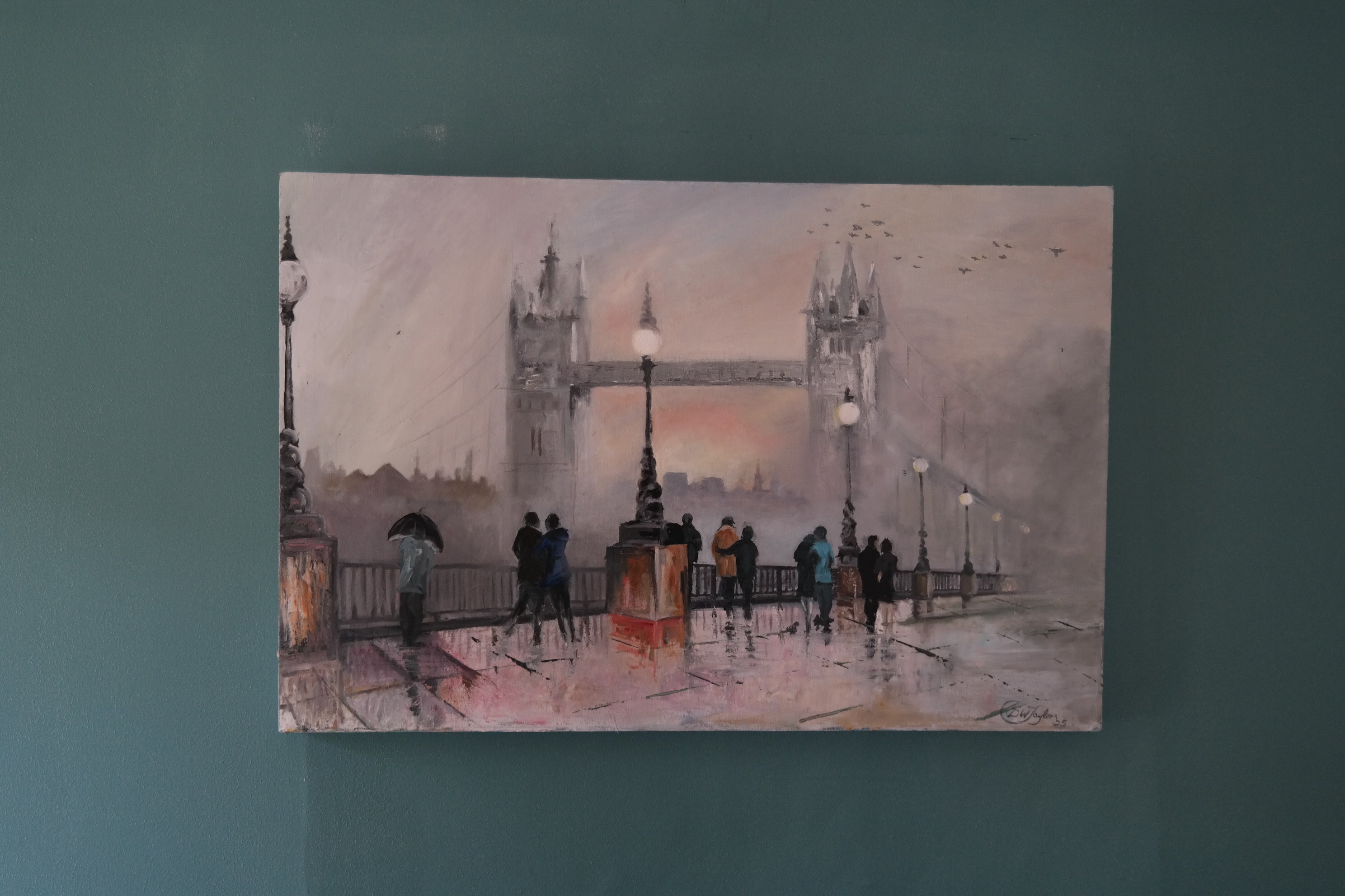Tower bridge with mist