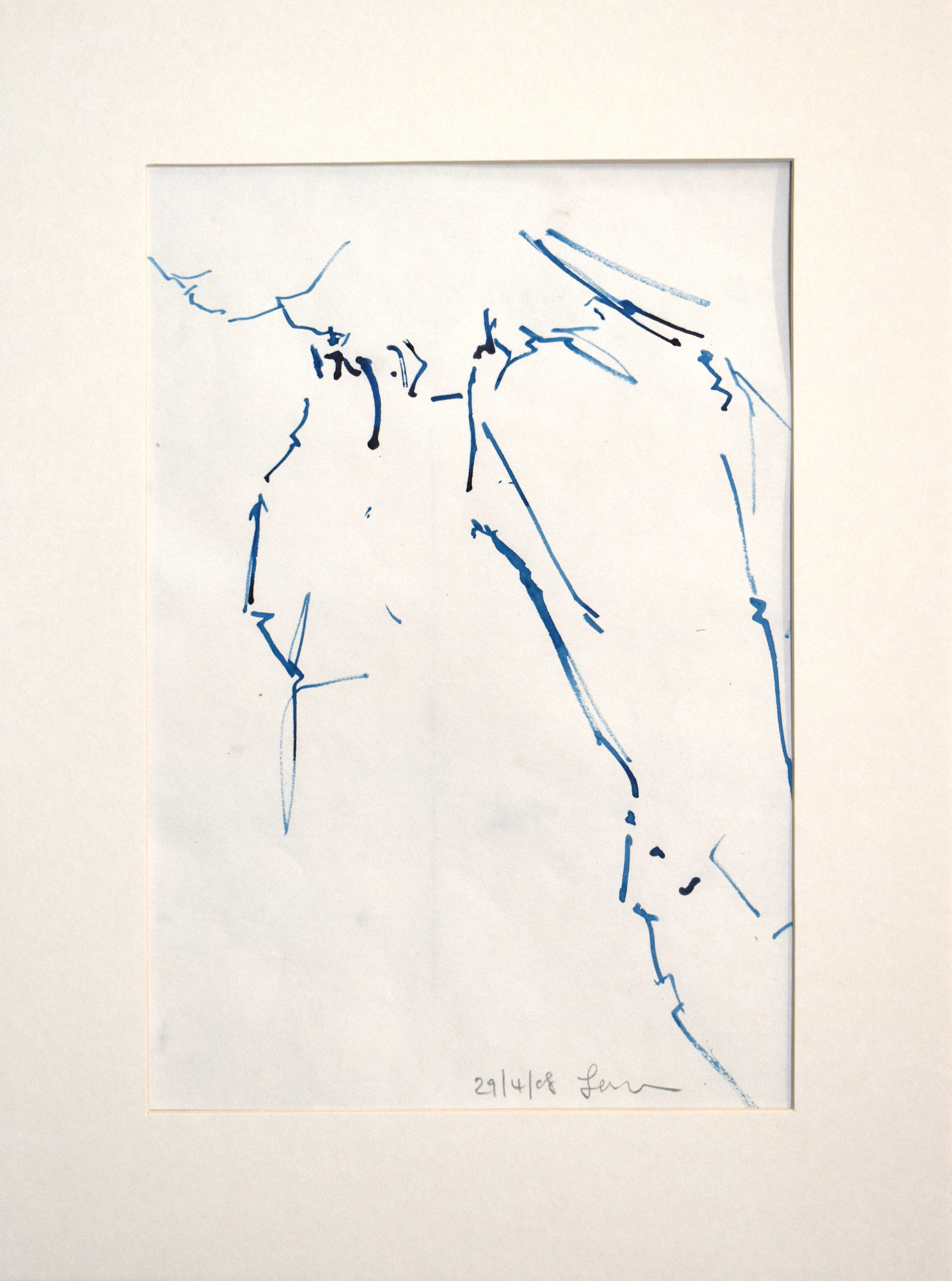 STUDY OF A MALE NUDE - LIFE DRAWING NO 605