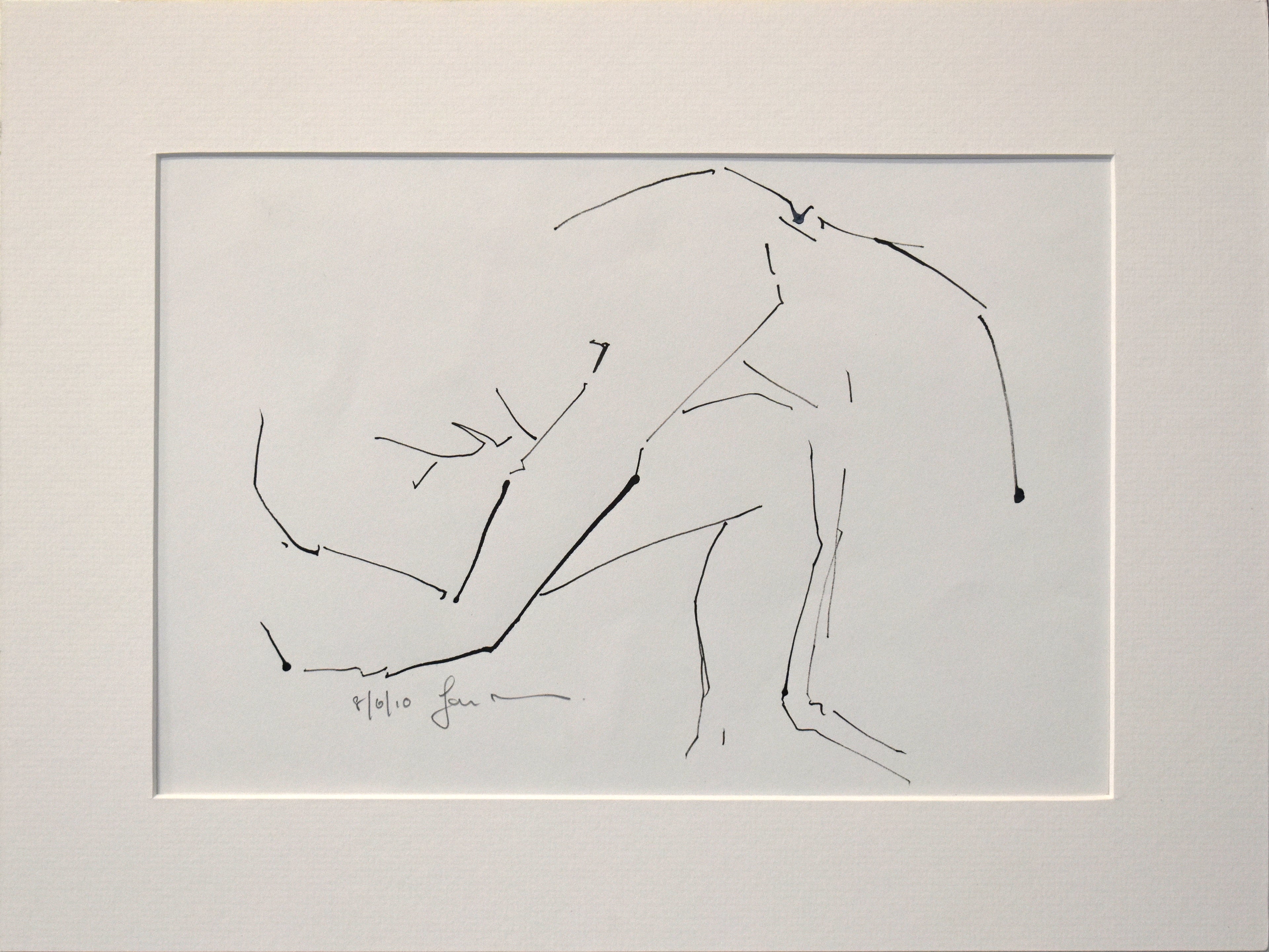 STUDY OF A FEMALE NUDE - LIFE DRAWING NO 607