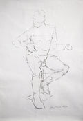 Study of a male Nude - Life Drawing No 636